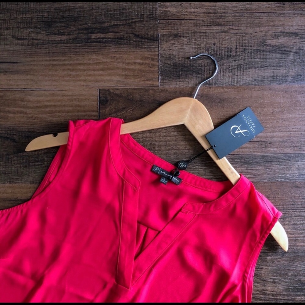 Adrianna Papell Bright Pink Blouse